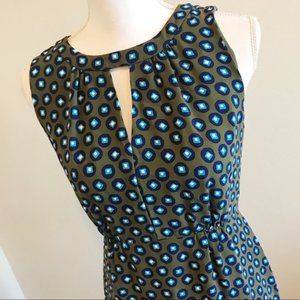 J Crew Olive Tuscan Keyhole Sheath Dress